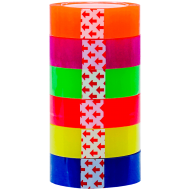 Banda adeziva color 15 mm x 20 m 6 role Okerman